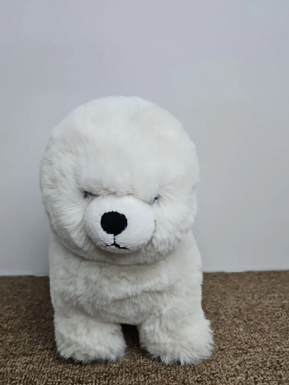 Jellycat Retired Daphne White Fluffy Pomeranian Puppy Rare 9
